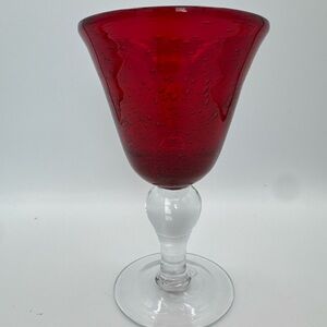Elegant Red Glass Goblet